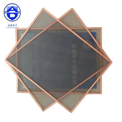 Electromagnetic shielding glass